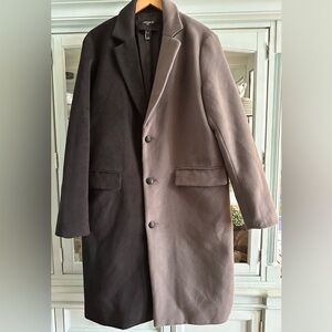 Forever 21 Men’s Two-Tone Pea Coat in Black and Gray